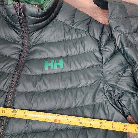 Helly Hansen Verglas Down Puffer Jacket Womens Large Green Gorpcore Ski Hiking - Picture 8 of 15